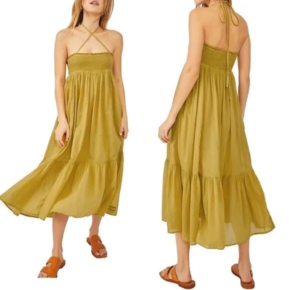 FREE PEOPLE CONVERTIBLE SMOCKED DRESS SKIRT - Picture 1 of 5